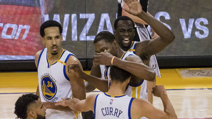 Warriors two wins away from NBA Finals after pounding Spurs 136-100 in Game 2