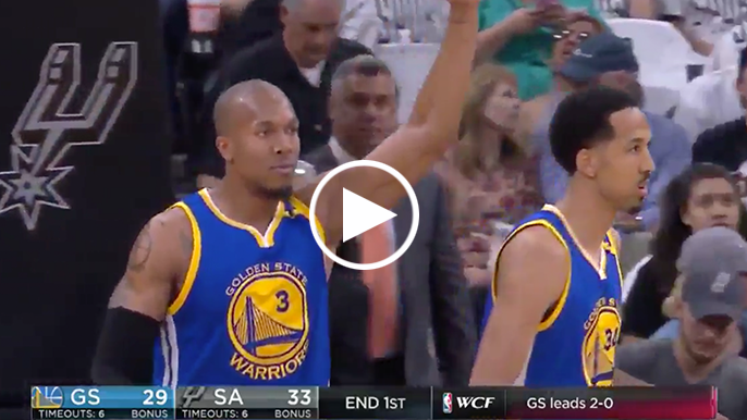 David West throws full-court pass to Ian Clark for buzzer beater