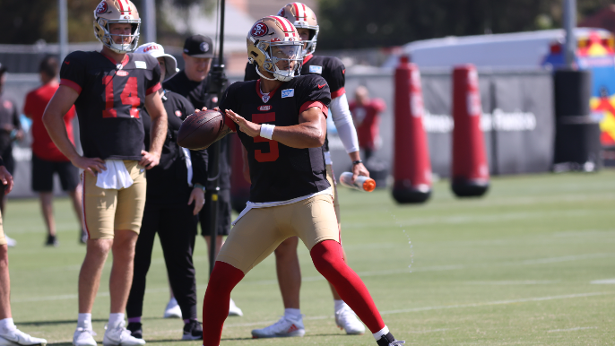 Watch: 49ers' Trey Lance finds Cameron Latu for touchdown vs. Broncos