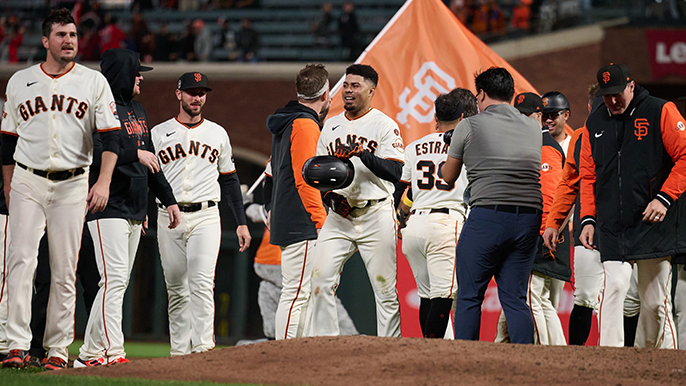 LaMonte Wade's walk-off lifts SF Giants to 5-4 win over Guardians - Sports  Illustrated San Francisco Giants News, Analysis and More