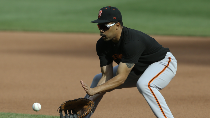 Giants' first-base option thinks swing is 'close,' and his