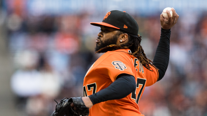 At packed Oracle Park, Johnny Cueto was the right entertainer for the job –  KNBR