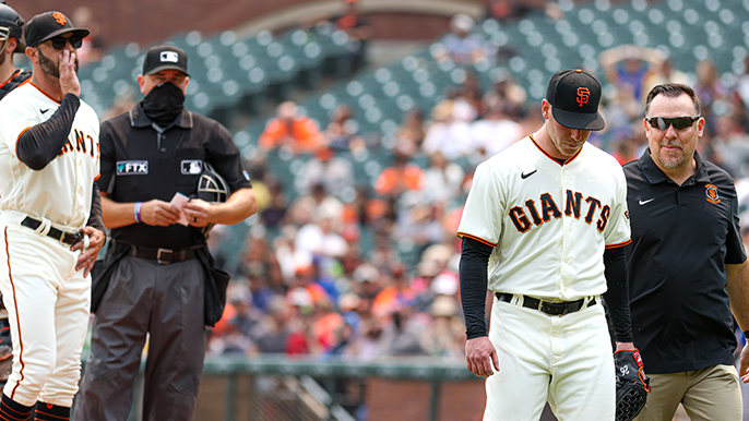 Brandon Belt, Anthony DeSclafani hear from Giants