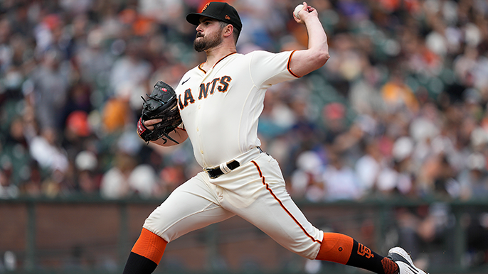 Carlos Rodón's first K as a Giant, 04/09/2022